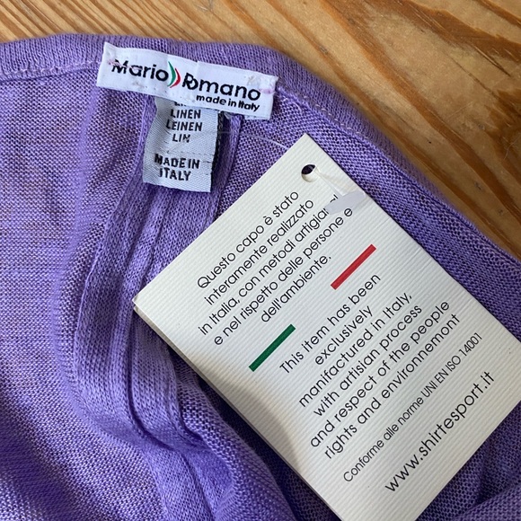 Mario Romano Puro Lino Made in Italy Lavender Wrap - Picture 4 of 8